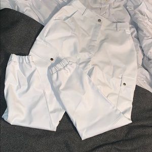 MISSGUIDED White utility pants.